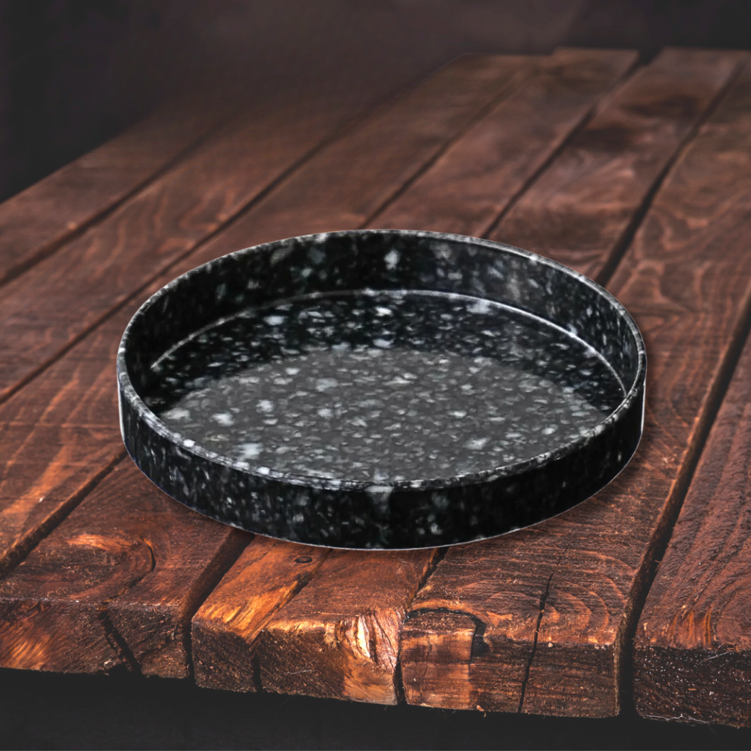 Marble Round Tray - Serving Tray