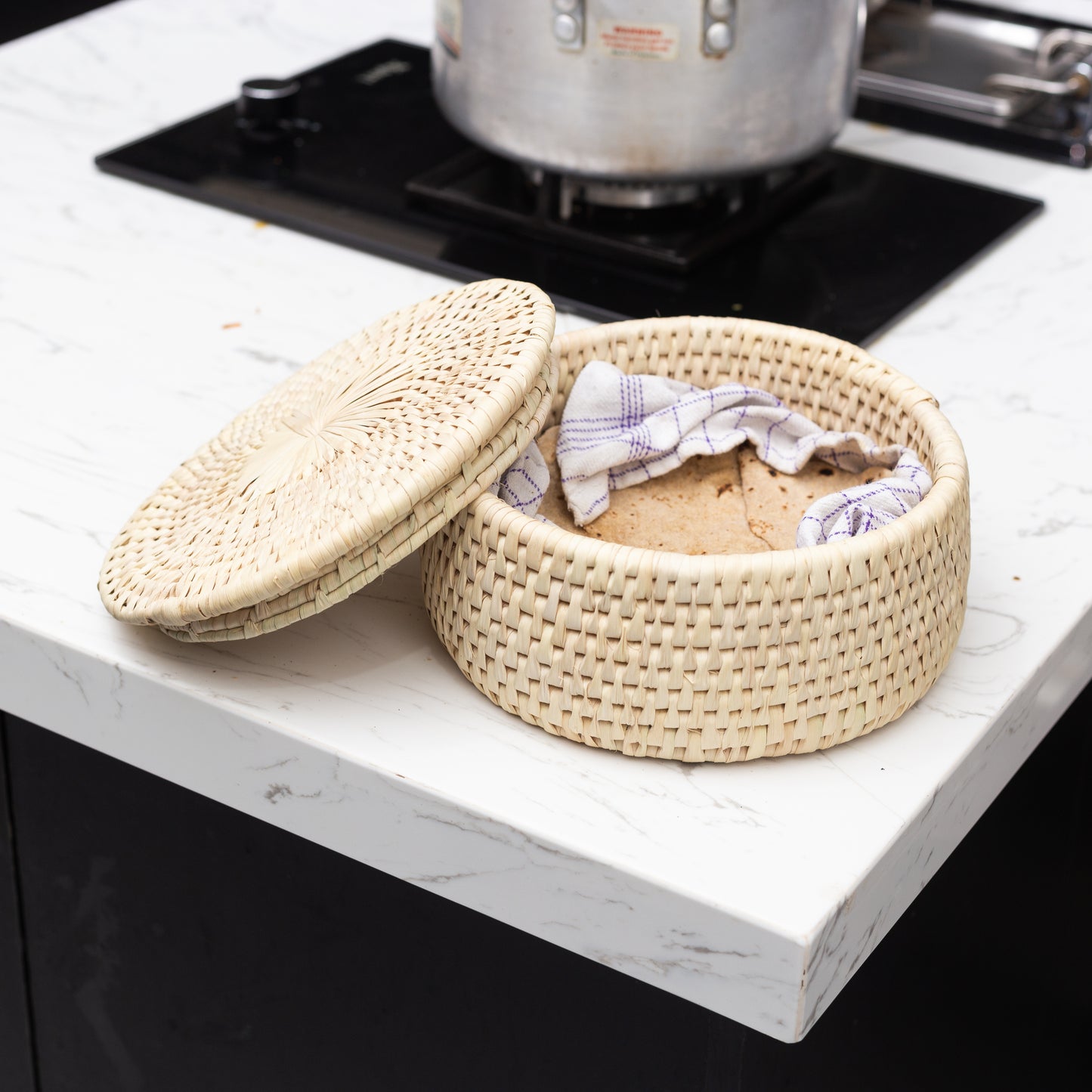 Palm Leaf Bread Storage Box with Lid