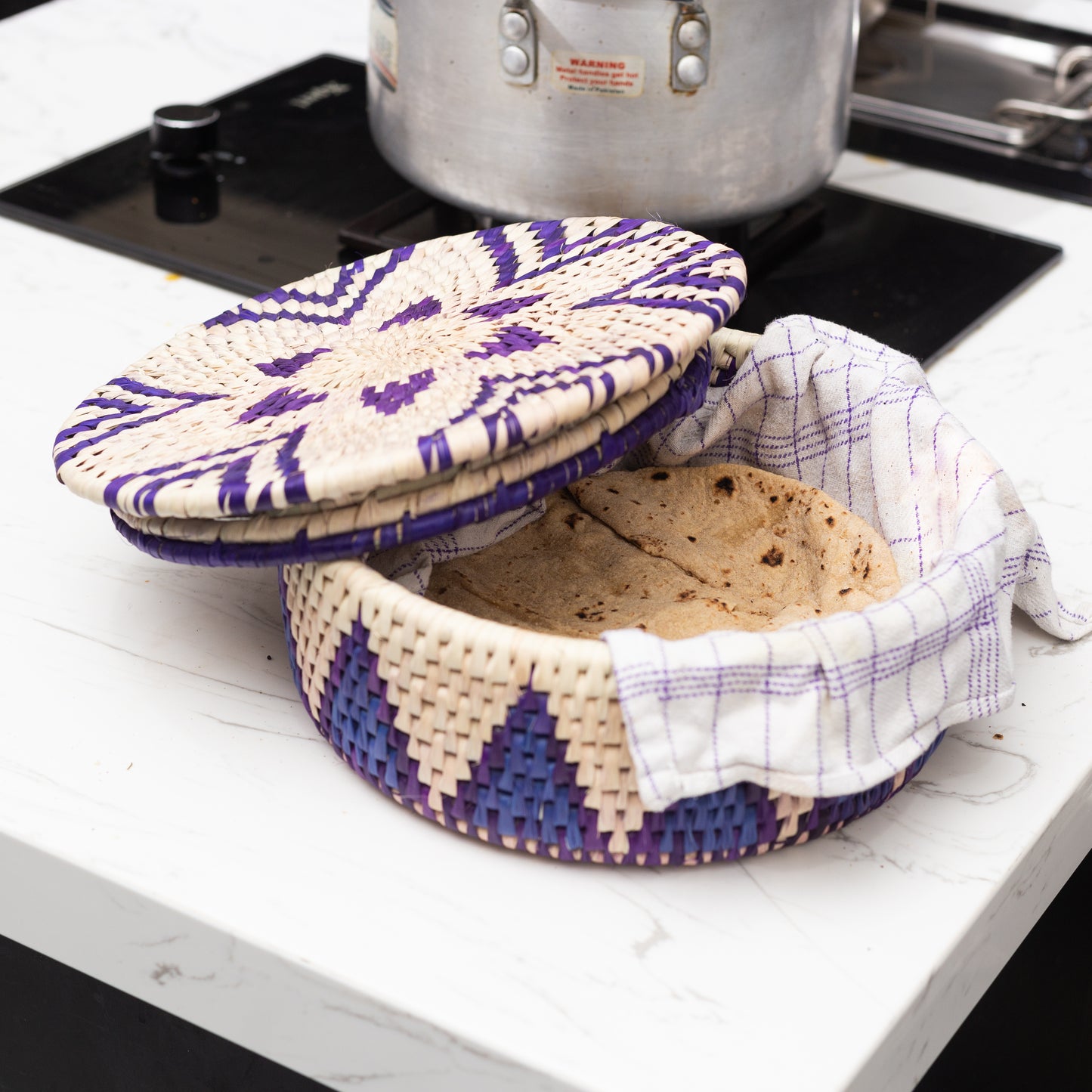 Palm Leaf Bread Storage Box with Lid