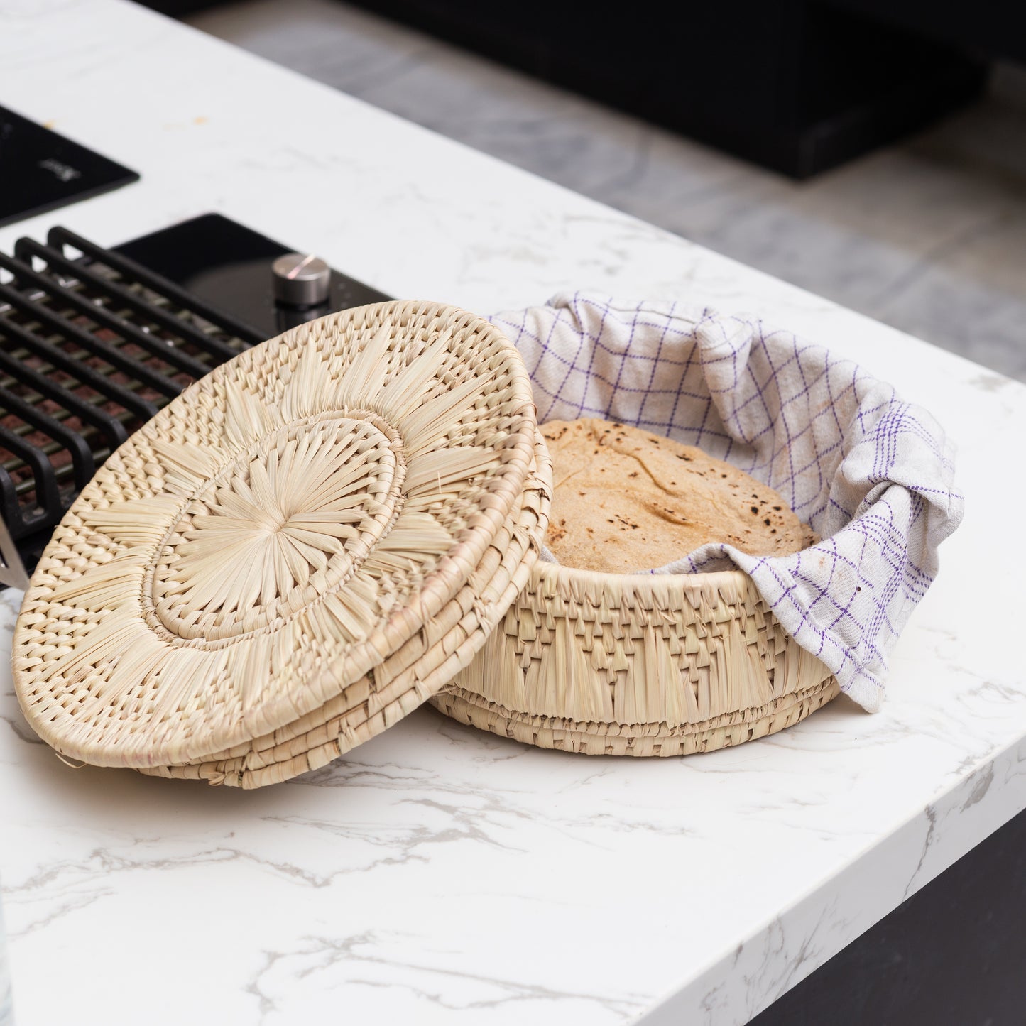 Palm Leaf Bread Storage Box with Lid