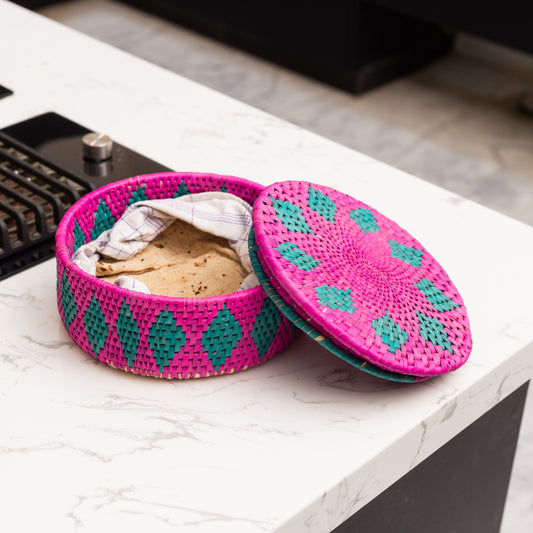 Palm Leaf Bread Storage Box with Lid