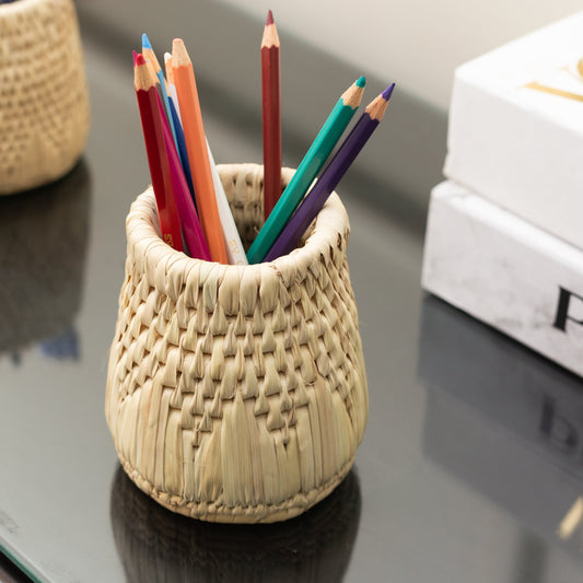 Palm Leaf Pen Holder