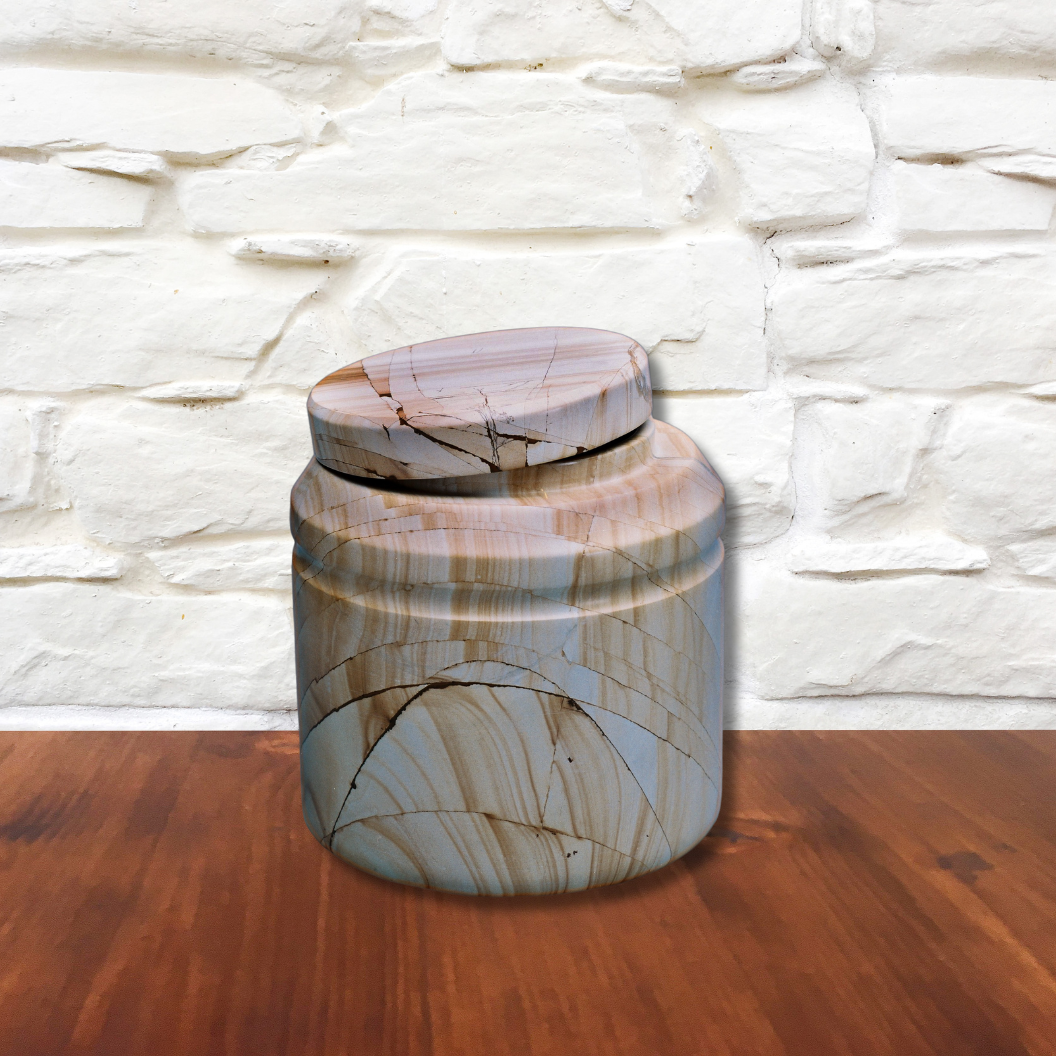 Marble Jar with Lid