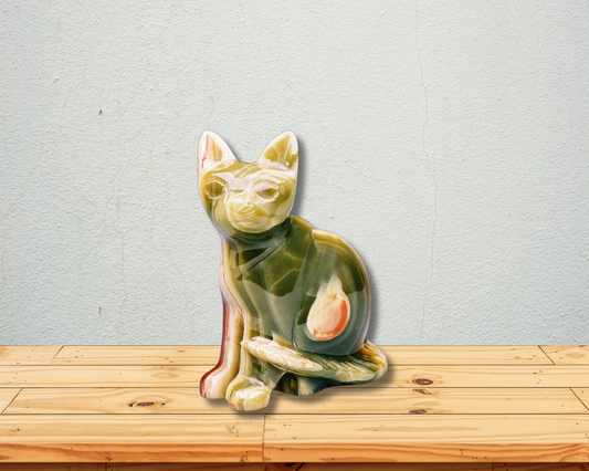 Marble Cat Decoration