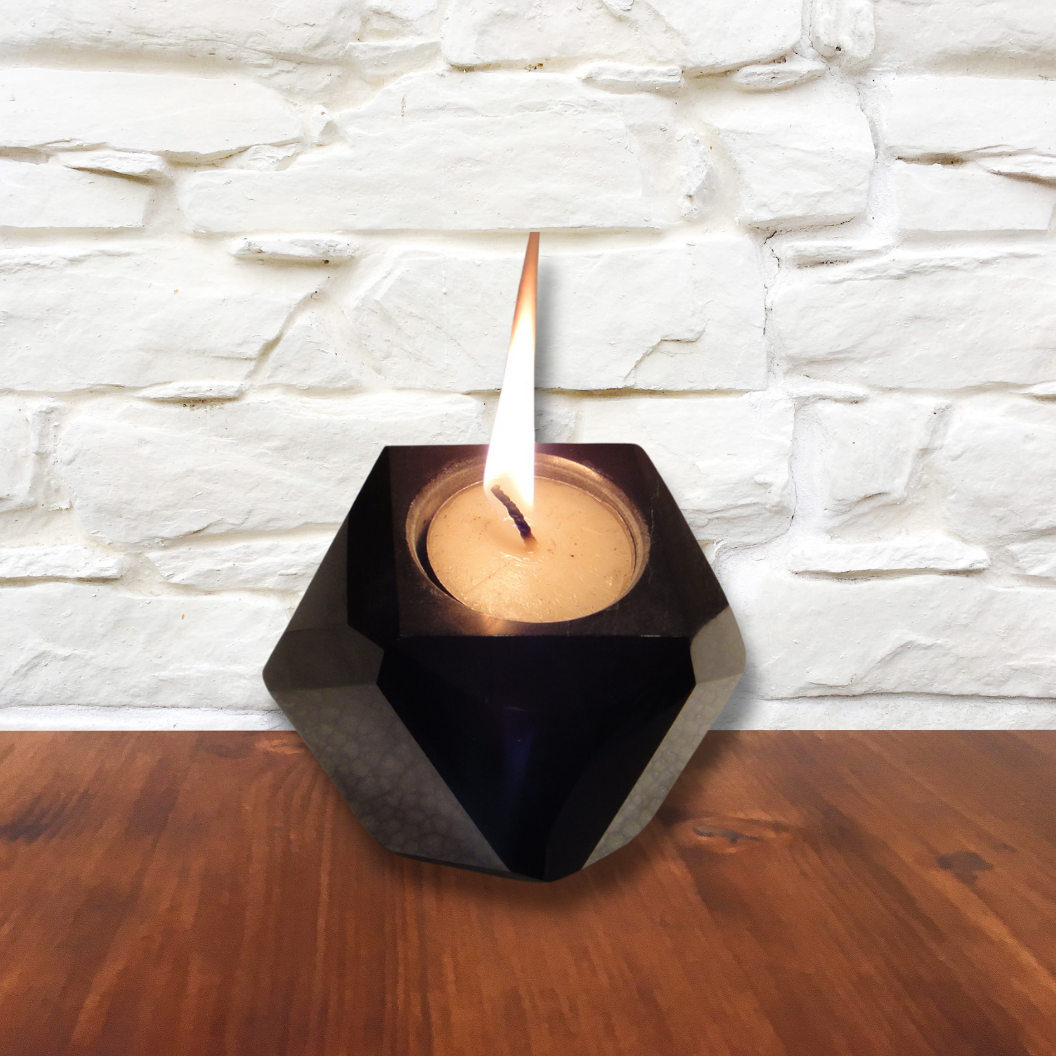 Marble Diamond Shape Tealight Holder