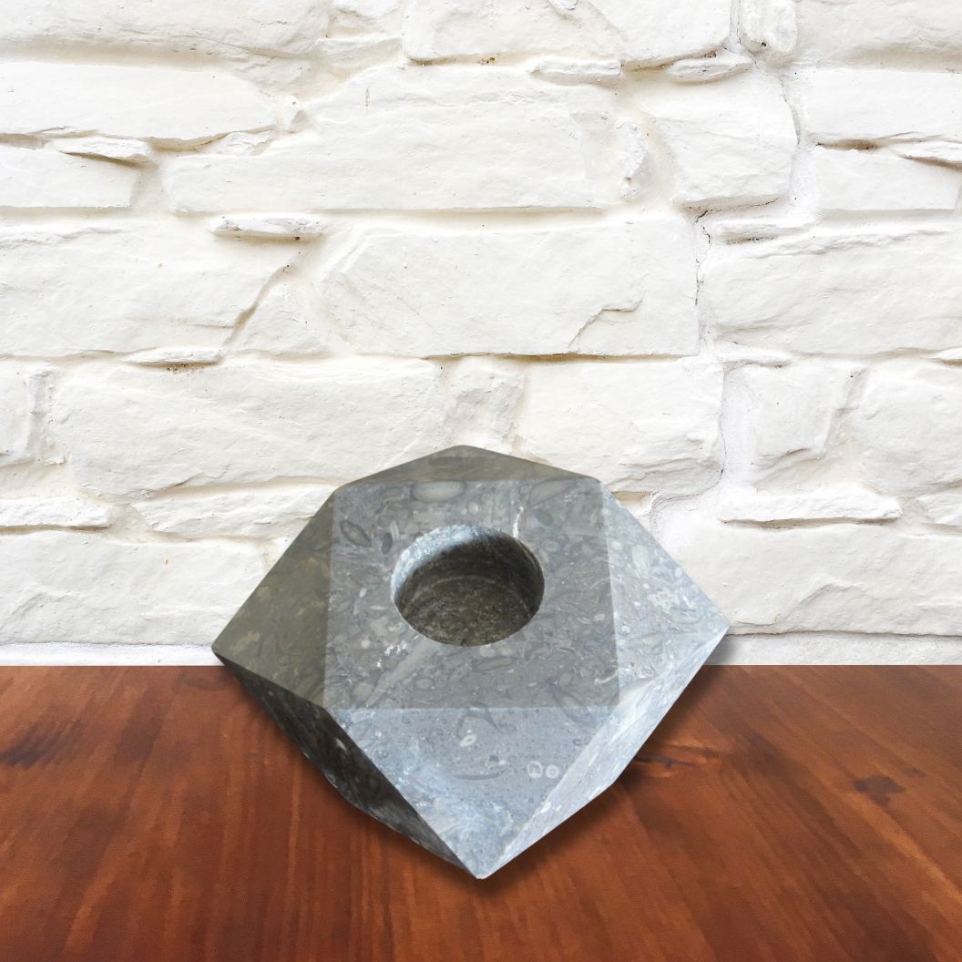 Marble Diamond Shape Tealight Holder