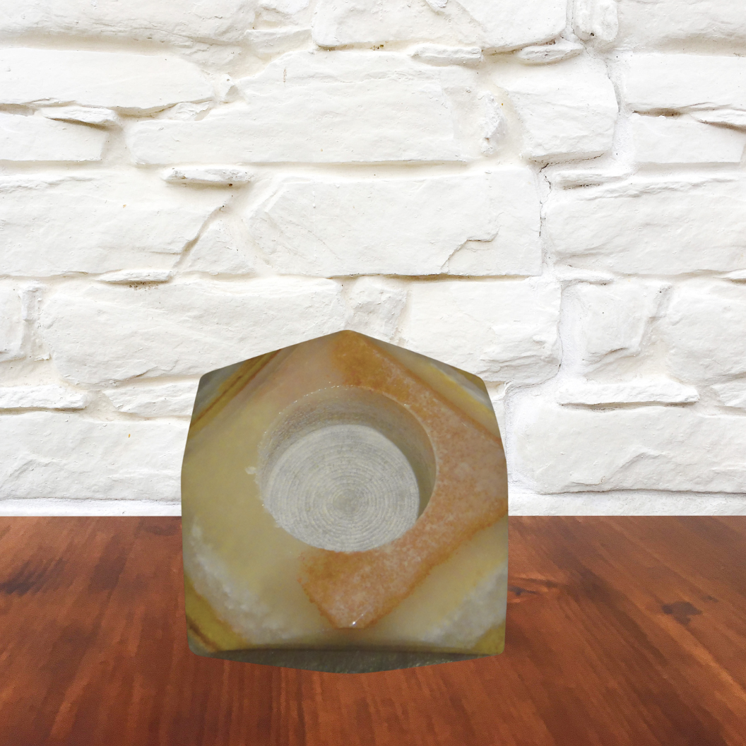 Marble Diamond Shape Tealight Holder